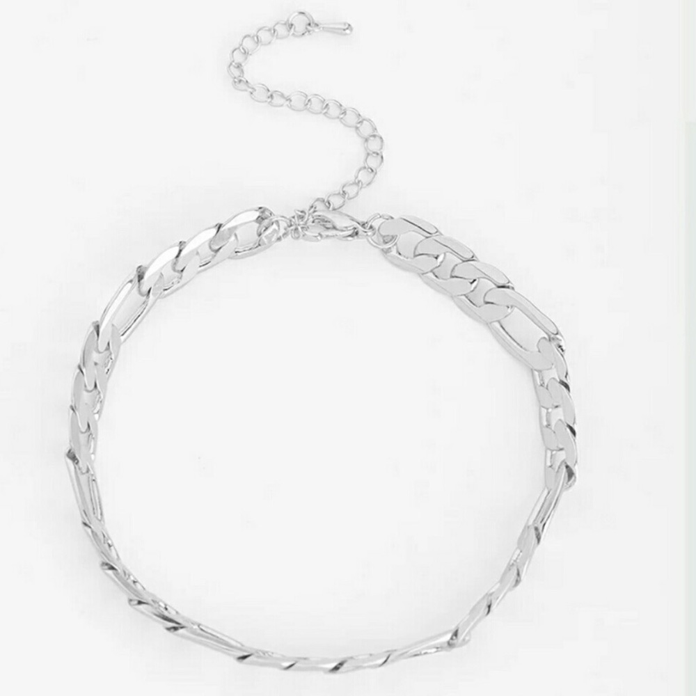 18k Gold Plated & Silver Chain Link Anklet - Picture 4 of 4
